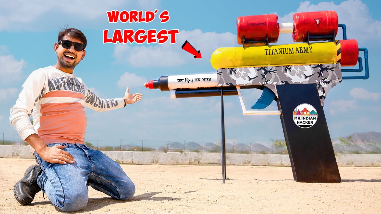 We Made Worlds Biggest Water Gun 100 Real Realtime Youtube Live