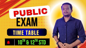 Tamil Nadu Public Exam Time Table 2026 | 10th & 12th Std Exam Dates Released
