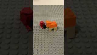 Orange sheep vs baby strider #lego #minecraft #stopmotion