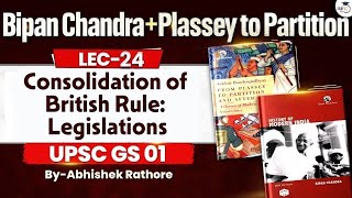 UPSC Modern History | Consolidation of British rule: Legislations | Lec 24 | StudyIQ IAS