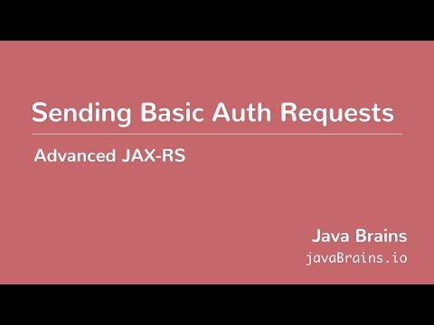 Advanced JAX-RS 23 - Sending Basic Auth Requests