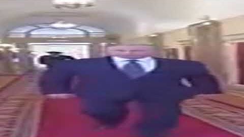 Wide Putin walking but he
