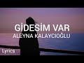 Aleyna Kalaycıoğlu Gidesim Var Sözleri Lyrics