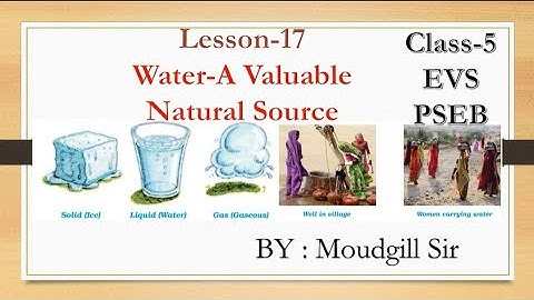 EVS L-17 WATER-A VALUABLE NATURAL SOURCE CLASS-5 BY MOUDGILL SIR