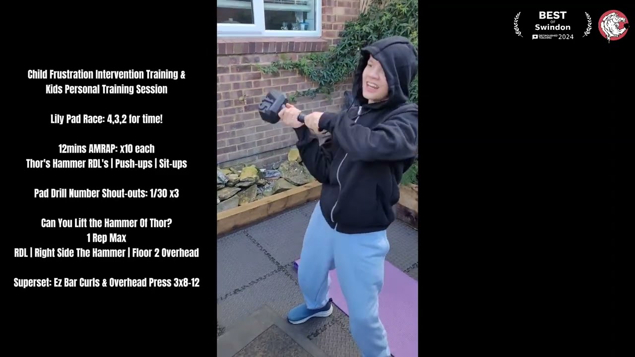 Child Frustration Intervention Training & Kids Personal Training Session Lily Pad Race....