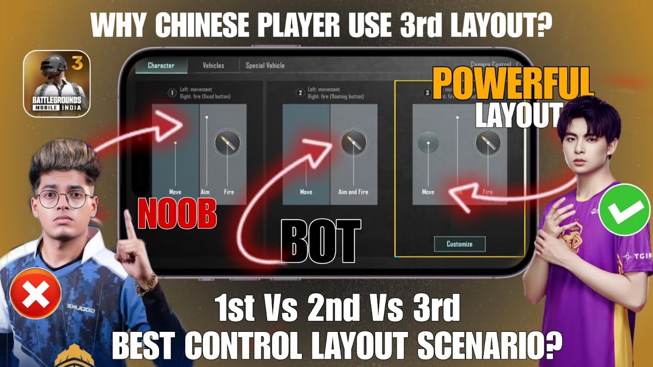 Top Player Layout Pro Tips ๐ฅ - 1st Vs 2nd Vs 3rd Which Control Layout Scenario Is Best ...