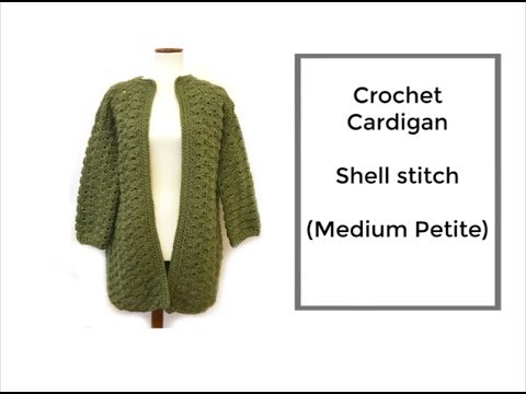 How to Crochet Cardigan (Shell stitch)