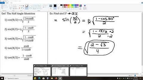 Lecture: Precalculus Ch.7.3 & 7.4 Part 3 Of 3