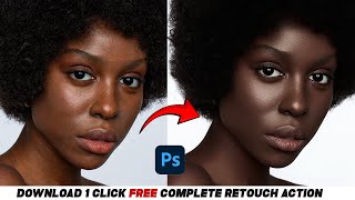 DOWNLOAD Complete Retouch Action for Free | Skin Retouching Photoshop Tutorial