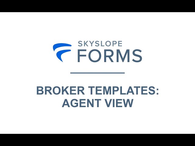 Broker Forms