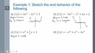 Lesson 8-1-1 Polynomials: Basic sketch of a polynomial function