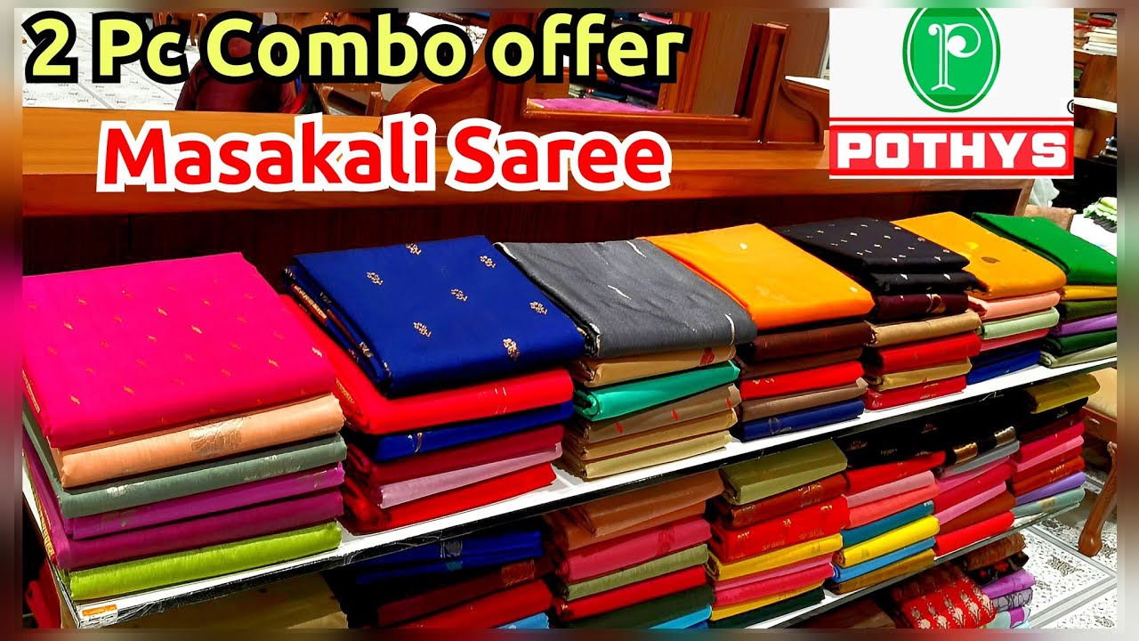 Pothys வார வாரம் Special Offer 😱இந்த time போங்க Double லாபம்|Masakali saree, 2 pc 400 cotton saree