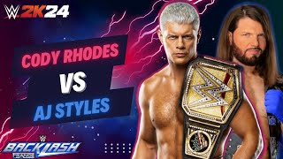 Cody Rhodes VS AJ Styles for Undisputed WWE Univesal Championship | Backlash 2024 | WWE Predictons
