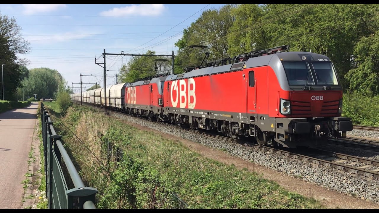 Treinen kijken 🚂👀 34 ! Primeur! Oostenrijkse Goederentrein in NL 🇳🇱 met dubbeltractie Vectrons ÓBB👍👍