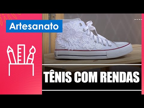 Personalize tênis com rendas com a artesã Irani Artes – 26/05/25