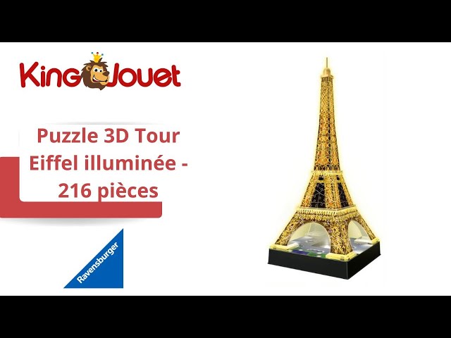 Ravensburger - Puzzle 3D Tour Eiffel Illuminée 216 Pièces