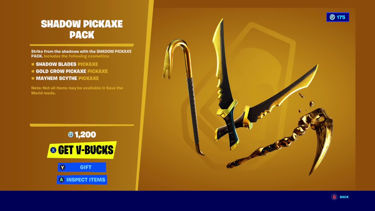 *NEW* SHADOW PICKAXE PACK IN FORTNITE! YouTube