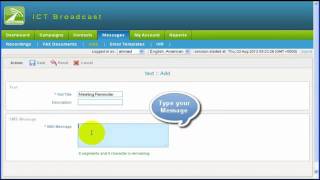 How to create sms campaign in ICTBroadcast screenshot 2