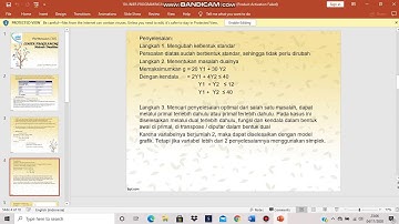Linier Programming Metode Dualitas