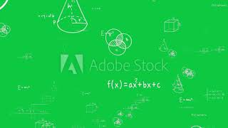 A blackboard with formulas on it colorful movement cartoon creative animated background scene