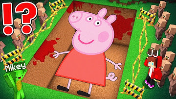 JJ and Mikey Got Peppa Pig family on a Hidden Camera in Minecraft Challenge Maizen Security House