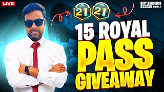 FREE 15 Royal Pass Giveaway | Battlegrounds Mobile India | BGMI LIVE