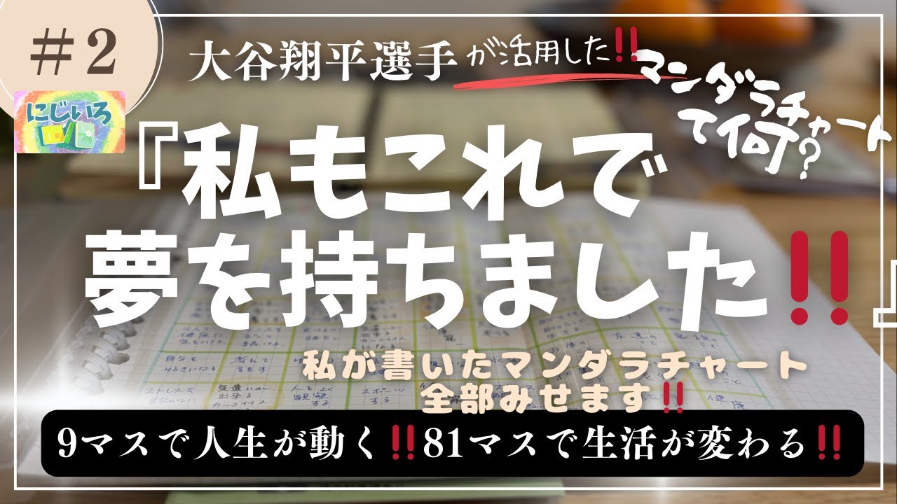 【大谷翔平選手も実践していた！目標達成シート】【マンダラチャート】【人生を変えたい人必見！】です😊　#マンダラチャート #手帳  # 目標達成シート　#人生を変える #夢を叶える 