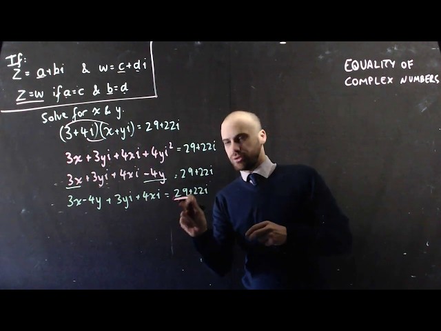 Equality of complex numbers