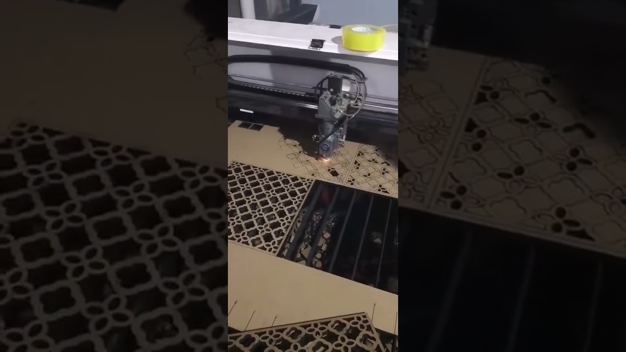 600w co2 laser machine cut 10mm MDF 