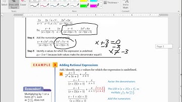 Algebra 2: Adding and Subtracting Rational Expressions Video