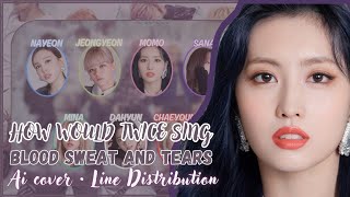 ai Cover How Would Twice Sing Blood Sweat And Tears By Bts Line Distribution