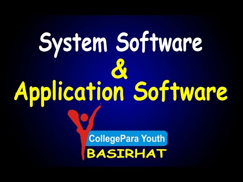 TYPES OF SOFTWARE IN BENGALI, SYSTEM SOFTWARE AND APPLICATION SOFTWARE
