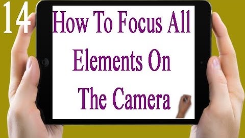 SPARKOL VIDEOSCRIBE 14 : How To Focus All Every Element On The Camera