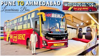 Bus Journey ✨Vlog From Pune to Ahmedabad🚌 | Bharat Benz BS6 AC Sleeper Coach | Go! Red Benz Travels