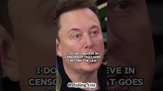 The moment Elon Musk spoke against excessive censorship | #Shorts #success