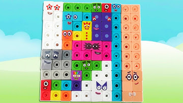 Building up Numberblocks for Toddlers Learning Math | Adding a Pile of Blocks to 100