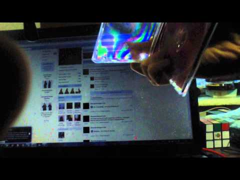 Polarisation effect on LCD monitor