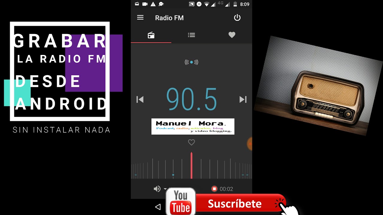 Grabar la radio FM desde celular android - YouTube