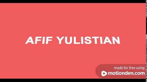 Intro buat Afif Yulistian