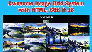 Image Grid System Using HTML, CSS & JavaScript..