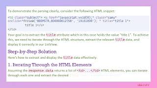 Parsing title Data from HTML in Flutter: A Complete Guide to Displaying in ListView