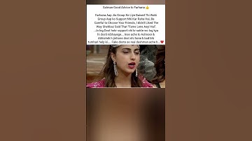 Salman Good Advice to Farhana  #bigboss19 #bigbossupdate #bb19 #farhanabhatt #salmankhan