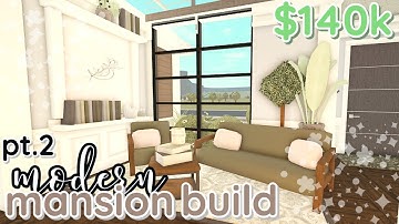 bloxburg MODERN MANSION | house build pt. 2