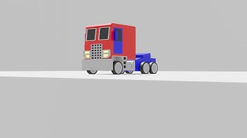 Optimus Prime | Transformers | Simple 3D Animation | Blender | Eevee (color)