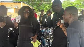 Jack Alolome, Elder Mireku, Diana Hamilton, Cindy Thompson, At Elder Francis Adjeis Mums Funeral