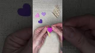 DIY Valentine’s Day Heart Pin Decor 💖 #valentinesday  #diy #craft #heart #fyp