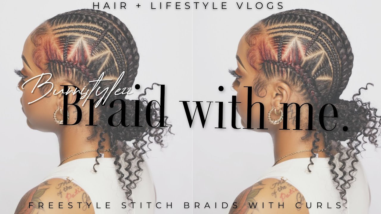 FREE STYLE STITCH BRAIDS WITH CURLS KENE’JA DAVIS YouTube