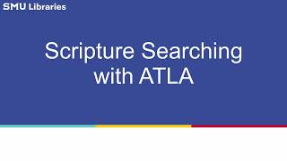 Scripture Searching with ATLA
