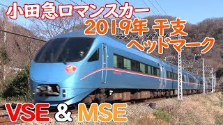 小田急ロマンスカー 2019年 干支ヘッドマーク 【VSE＆MSE】