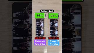 Motorola Razr Ultra vs iPhone 17 Pro Max battery test!